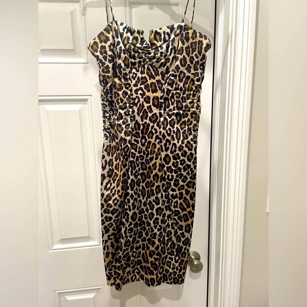 Cache Women’s Leopard Print Midi Dress - image 4